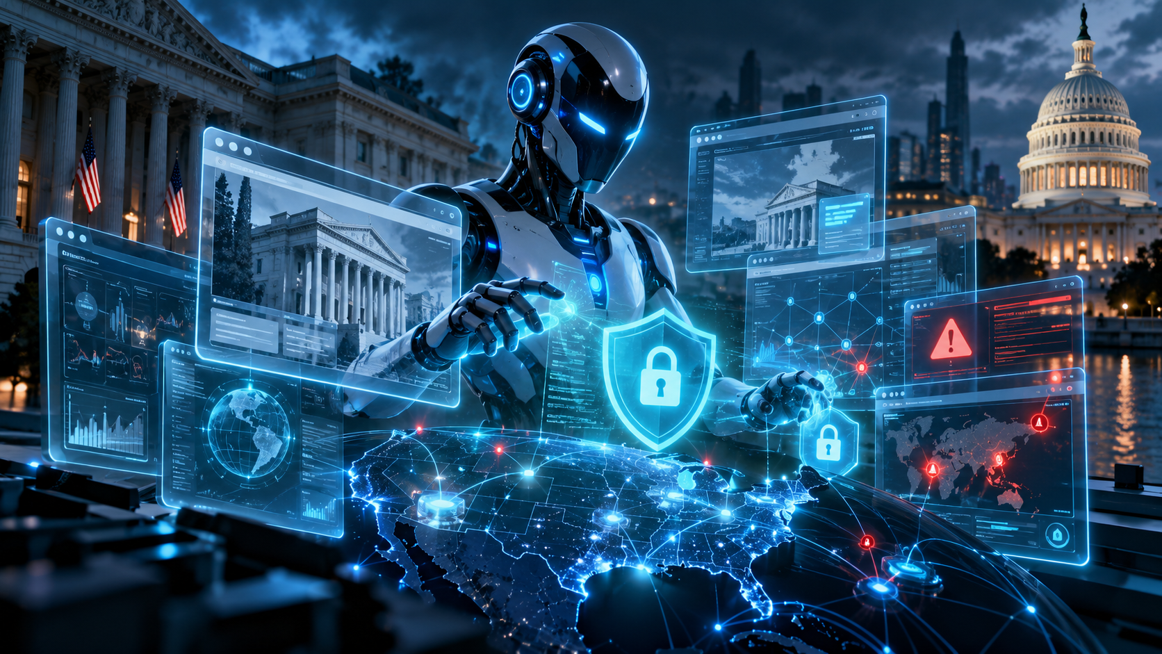 ایجنت‌های OpenAI در سایت‌های دولتی آمریکا و امنیت وب‌سایت‌ها؛ تصویرسازی مفهومی