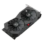 نمای زاویهدار کارت گرافیک ASUS ROG Strix RX 570 OC 8GB از سمت راست