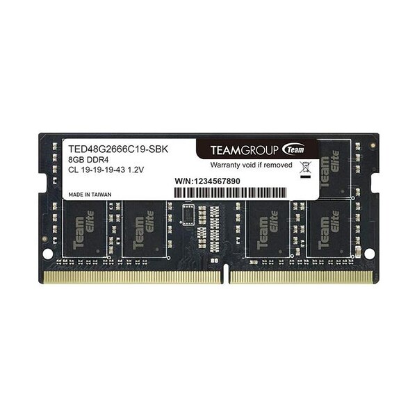 نمای پشت رم لپ تاپ TeamGroup 8GB DDR4 3200MHz