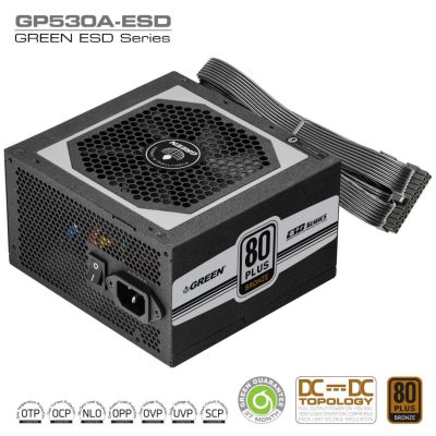 منبع تغذیه کامپیوتر گرین(استوک) مدل  Green GP530A-ESD PLUS