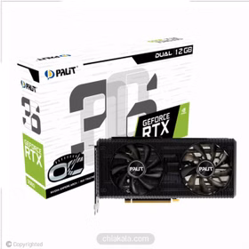 کارت گرافیک(استوک) Palit RTX 3060 Dual 12GB کارت گرافیک(استوک) Palit RTX 3060 Dual 12GB - Image 1