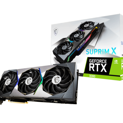 کارت گرافیک استوک ام اس آی GeForce RTX 3080 SUPRIM X ظرفیت ۱۰ گیگابایت GDDR6X