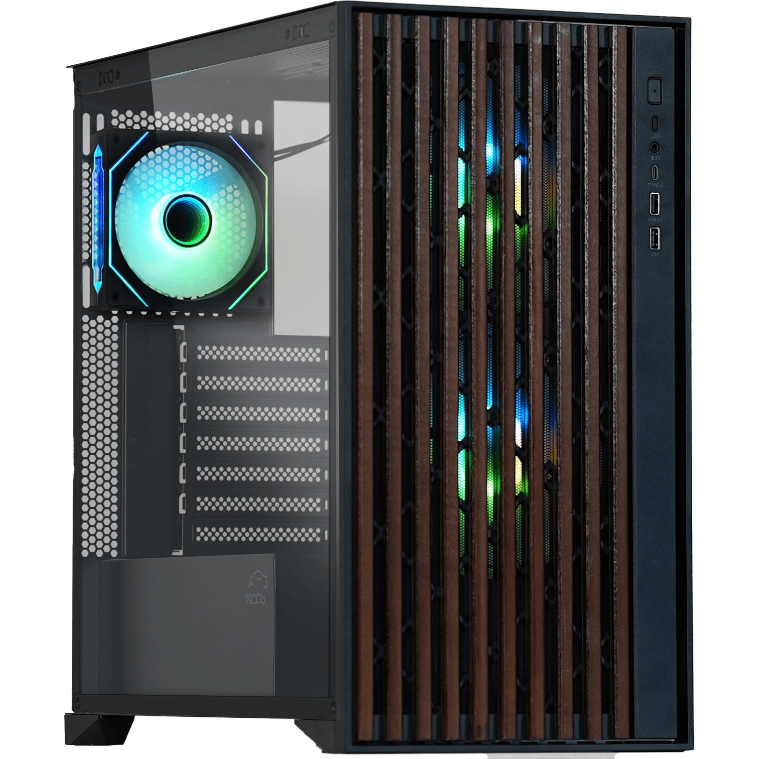 1 کیس کامپیوتر تسکو مدل TSCO GC 4512 ARGB Mid Tower مشکی - Image 1