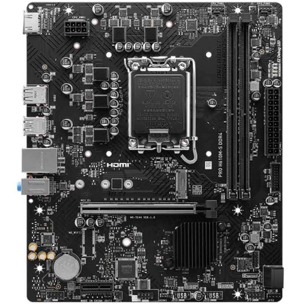 MSI PRO H610M-S DDR4 Motherboard مادربرد MSI PRO H610M-S DDR4